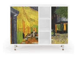 Aparador - 125x98x48 cm - BS2 - Café Terrace at Night, Blanco