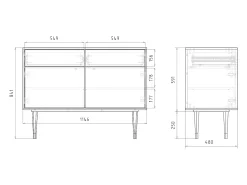 Aparador - 115x85x48 cm - BS4 - Café Terrace at Night, Latte