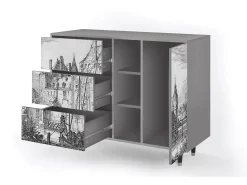 Aparador - 125x98x48 cm - BS2 - Castle by Breugel, Gris