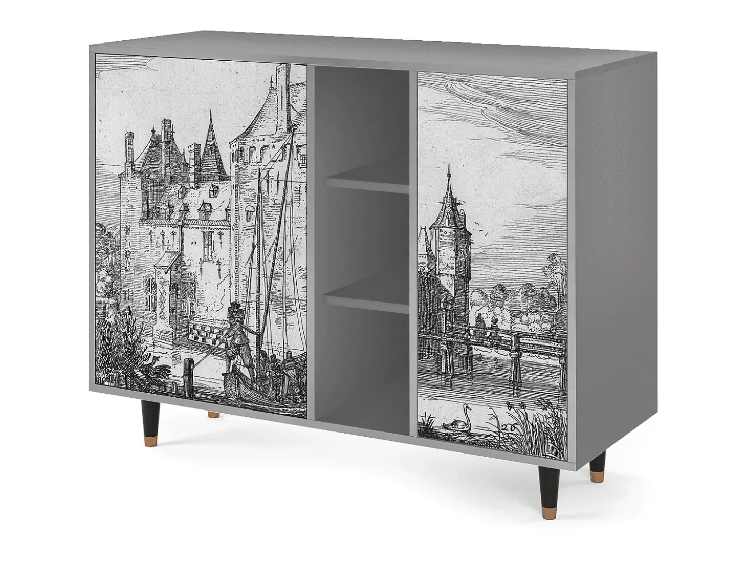 Aparador - 125x98x48 cm - BS2 - Castle by Breugel, Gris