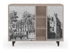 Aparador - 125x98x48 cm - BS2 - Castle with Bridge, Latte