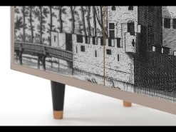 Aparador - 94x96x48 cm - BS3 - Castle with Bridge, Latte
