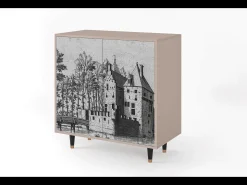 Aparador - 94x96x48 cm - BS3 - Castle with Bridge, Latte
