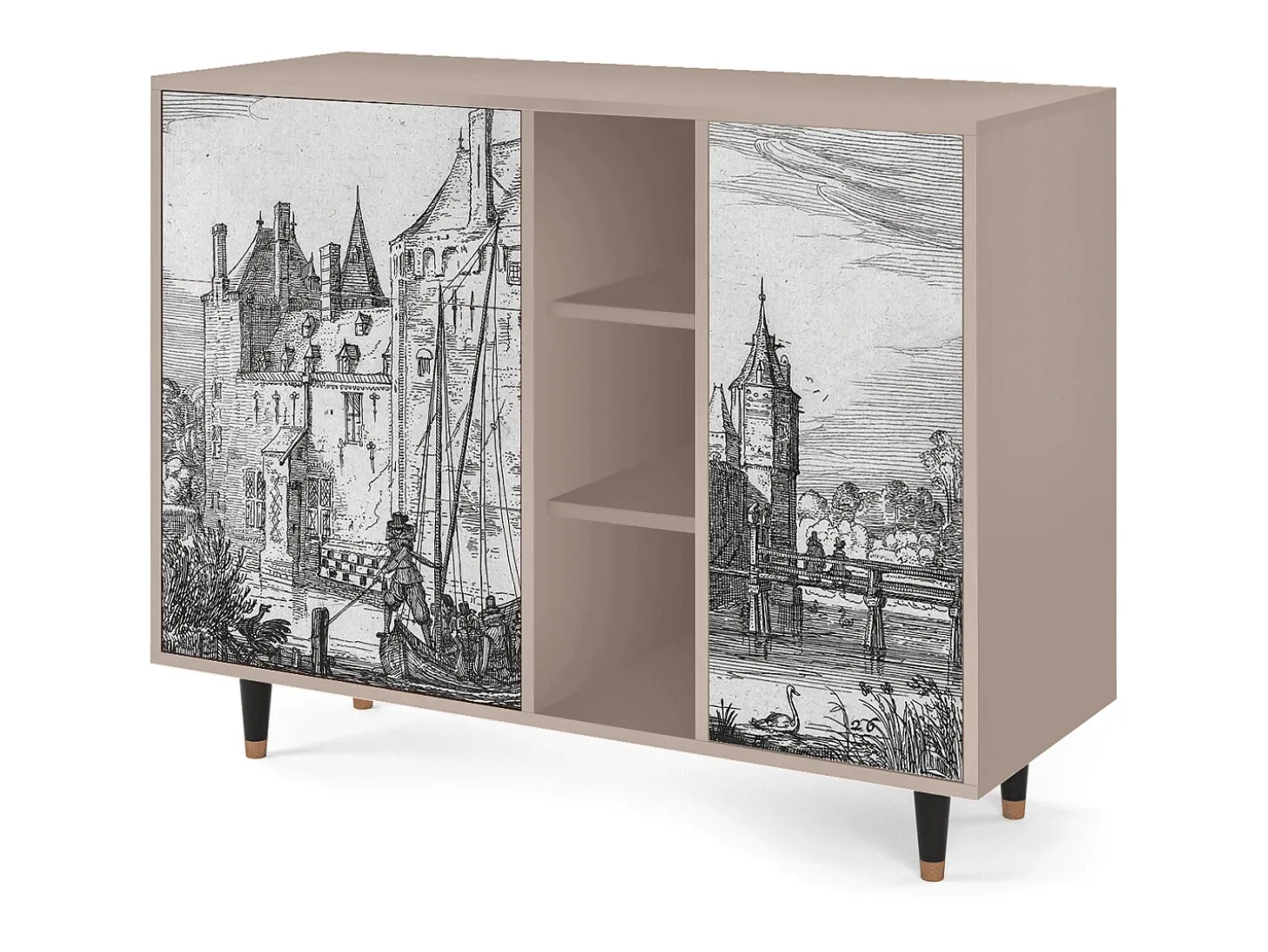 Aparador - 125x98x48 cm - BS2 - Castle by Breugel, Latte