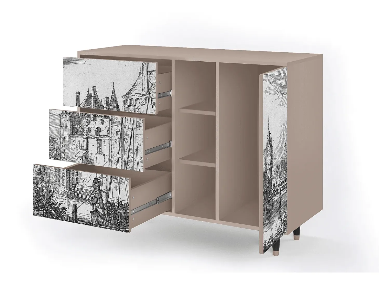 Aparador - 125x98x48 cm - BS2 - Castle by Breugel, Latte