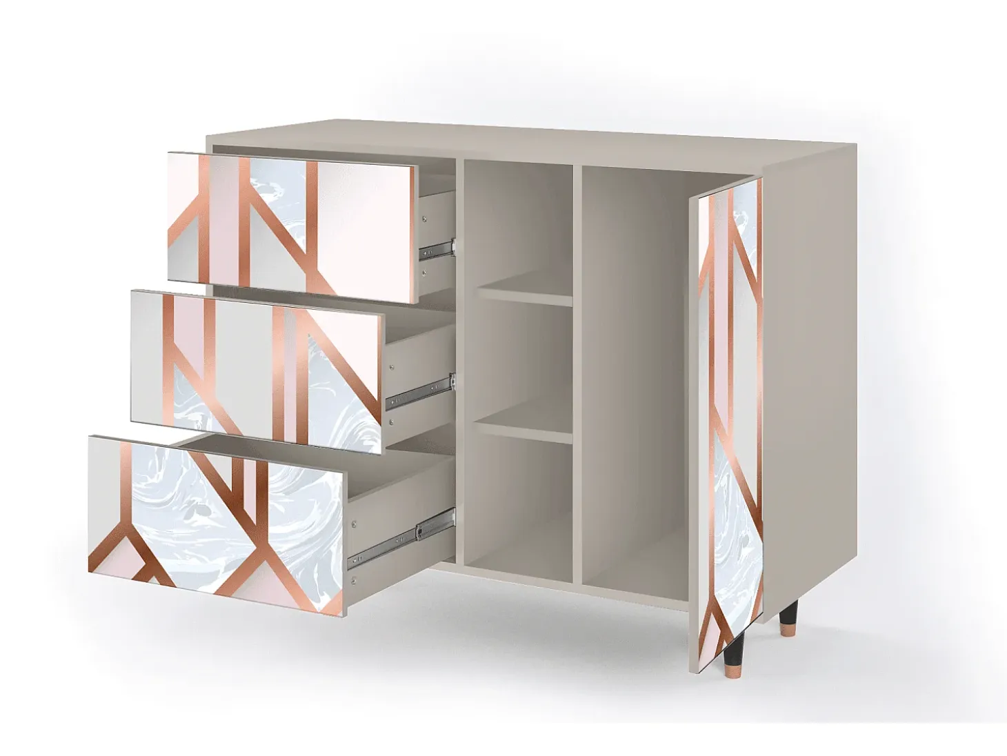 Aparador - 125x98x48 cm - BS2 - Champagne Story, Arena