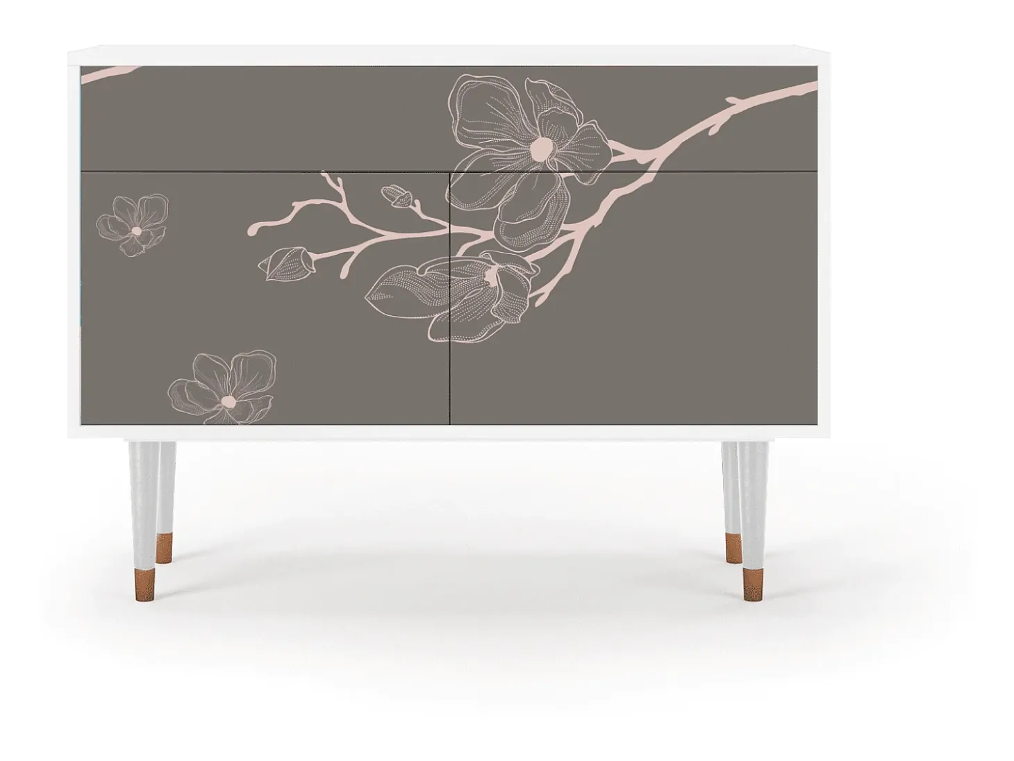 Aparador - 115x85x48 cm - BS4 - Cherry Blossom, Blanco