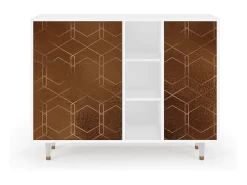 Aparador - 125x98x48 cm - BS2 - Chocolate Bar, Blanco