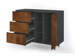 Aparador - 125x98x48 cm - BS2 - Chocolate Bar, Antracita