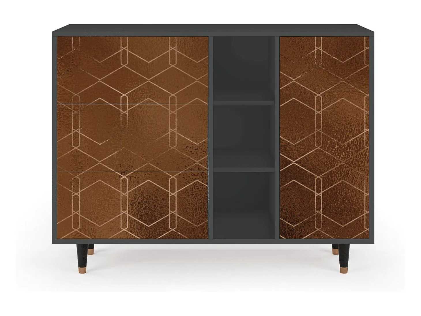 Aparador - 125x98x48 cm - BS2 - Chocolate Bar, Antracita
