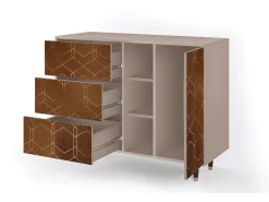 Aparador - 125x98x48 cm - BS2 - Chocolate Bar, Latte