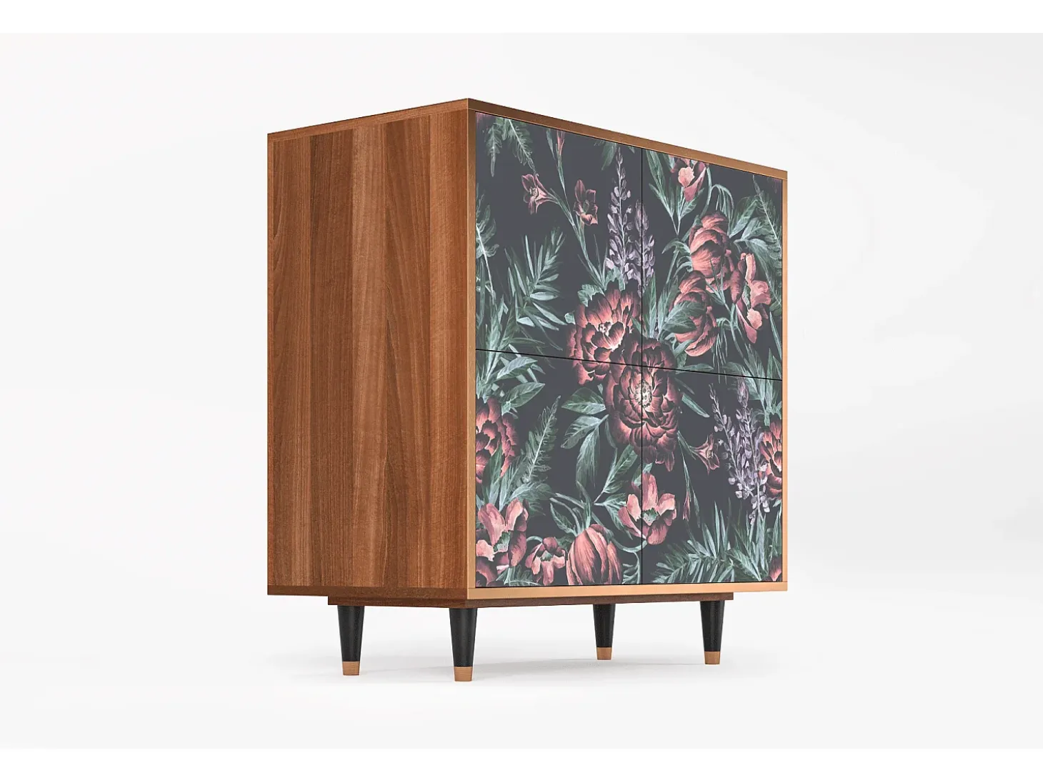 Aparador - 94x96x48 cm - BS3 - Dark Peonies, Nogal