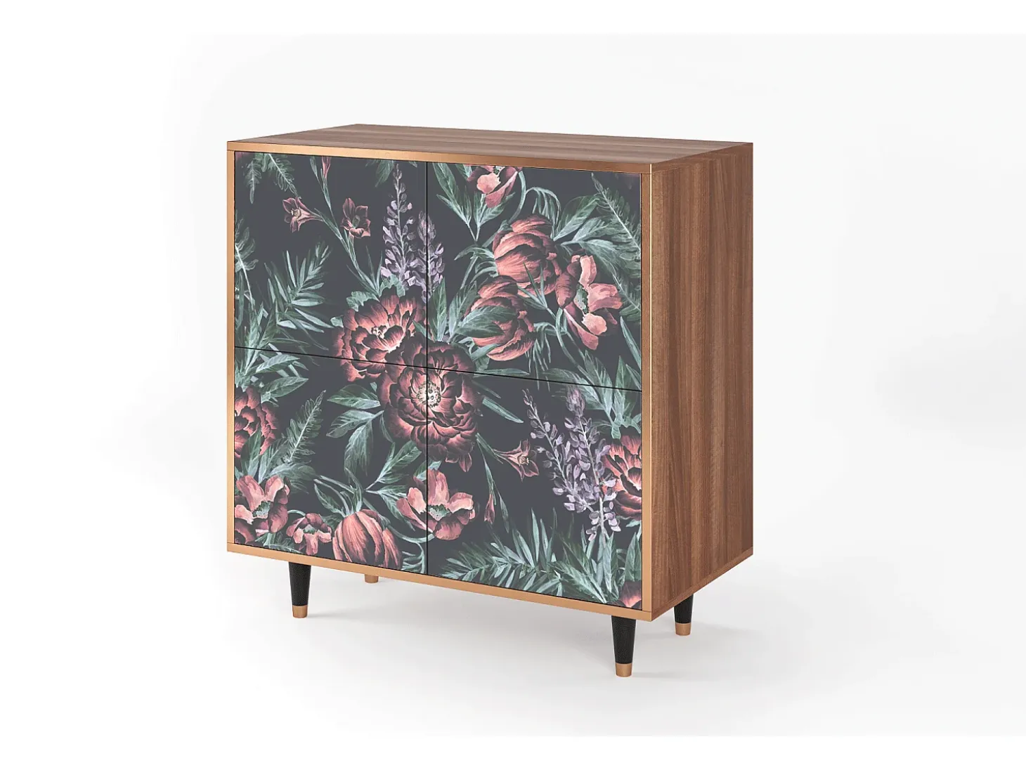 Aparador - 94x96x48 cm - BS3 - Dark Peonies, Nogal