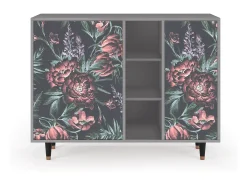 Aparador - 125x98x48 cm - BS2 - Dark Peonies, Gris