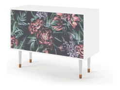 Aparador - 115x85x48 cm - BS4 - Dark Peonies, Blanco