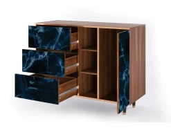 Aparador - 125x98x48 cm - BS2 - Deep Ocean, Nogal