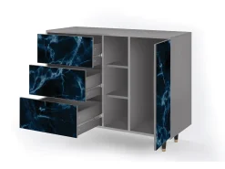 Aparador - 125x98x48 cm - BS2 - Deep Ocean, Gris