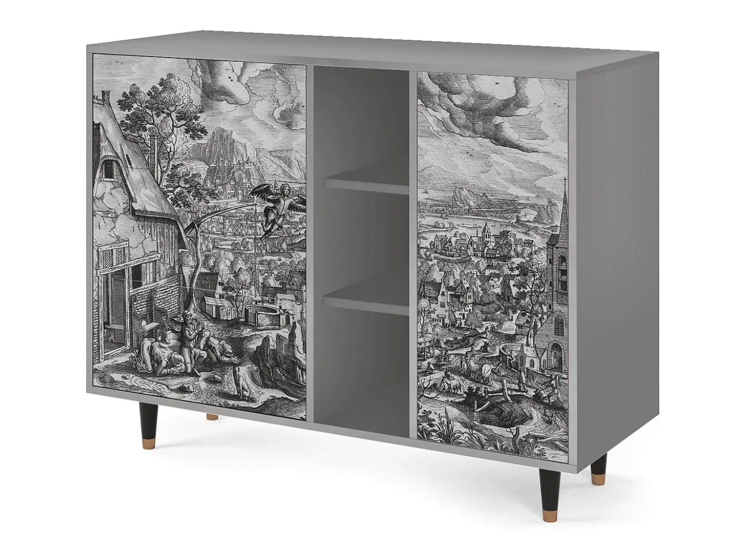 Aparador - 125x98x48 cm - BS2 - Departure, Gris