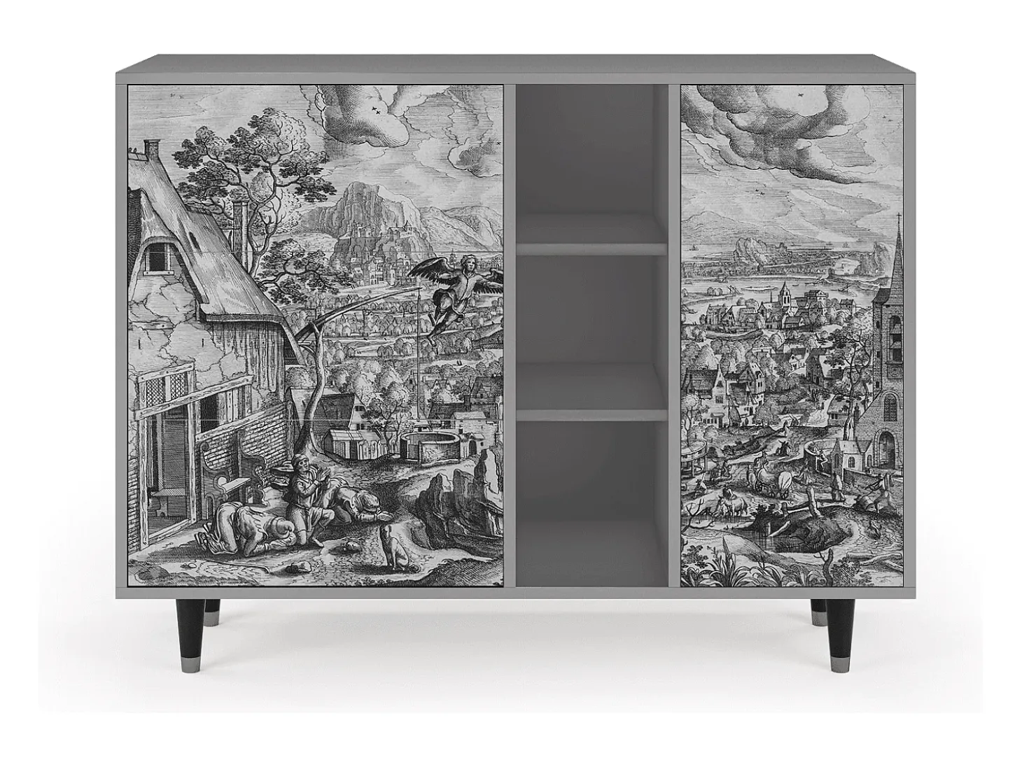Aparador - 125x98x48 cm - BS2 - Departure, Gris