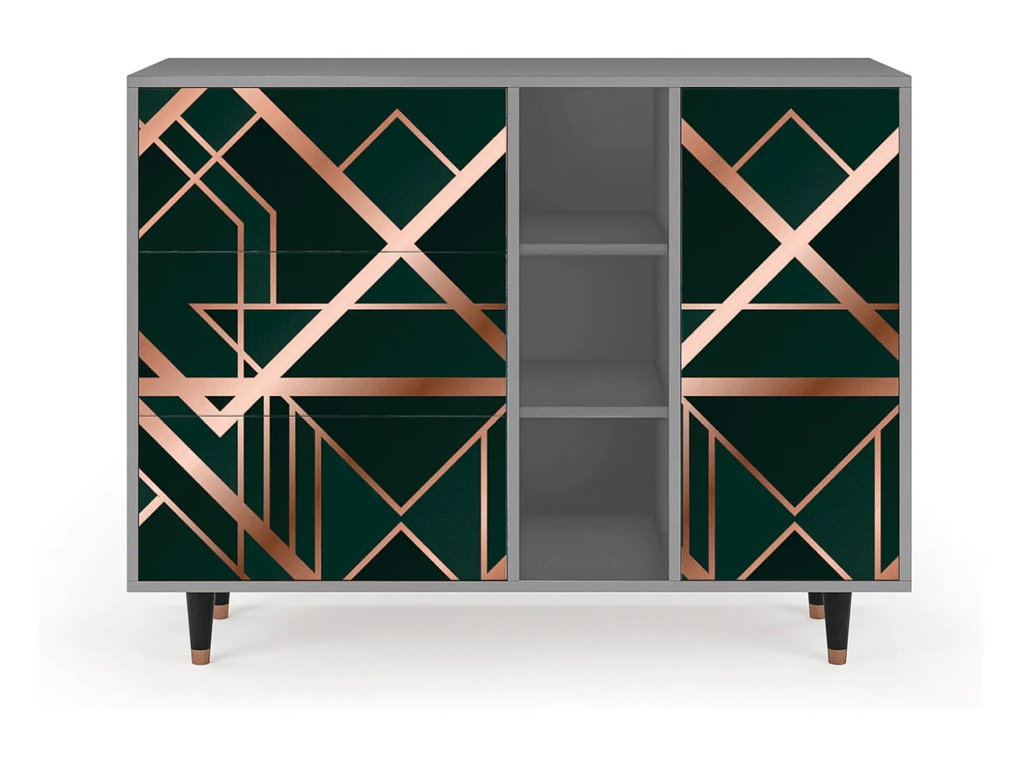 Aparador - 125x98x48 cm - BS2 - Emerald Gatsby, Gris