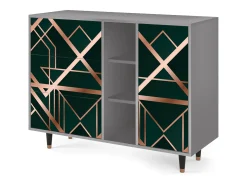 Aparador - 125x98x48 cm - BS2 - Emerald Gatsby, Gris
