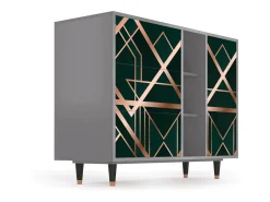 Aparador - 125x98x48 cm - BS2 - Emerald Gatsby, Gris