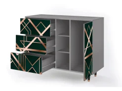 Aparador - 125x98x48 cm - BS2 - Emerald Gatsby, Gris