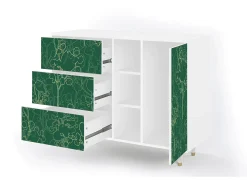 Aparador - 125x98x48 cm - BS2 - Emerald Forest, Blanco