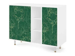 Aparador - 125x98x48 cm - BS2 - Emerald Forest, Blanco