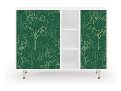 Aparador - 125x98x48 cm - BS2 - Emerald Forest, Blanco