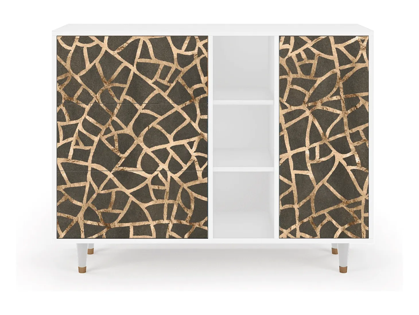 Aparador - 125x98x48 cm - BS2 - Enlarged Leaf, Blanco