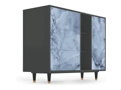 Aparador - 125x98x48 cm - BS2 - Feather Ice, Antracita