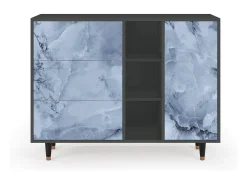 Aparador - 125x98x48 cm - BS2 - Feather Ice, Antracita