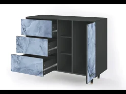 Aparador - 125x98x48 cm - BS2 - Feather Ice, Antracita