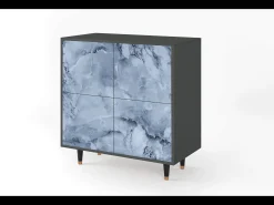 Aparador - 94x96x48 cm - BS3 - Feather Ice, Antracita