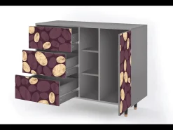 Aparador - 125x98x48 cm - BS2 - Fine Wine, Gris