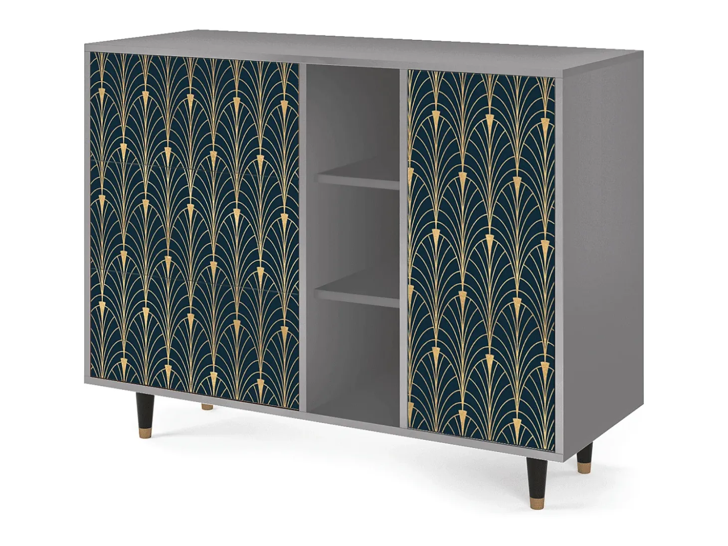 Aparador - 125x98x48 cm - BS2 - Flower of the Nile, Gris