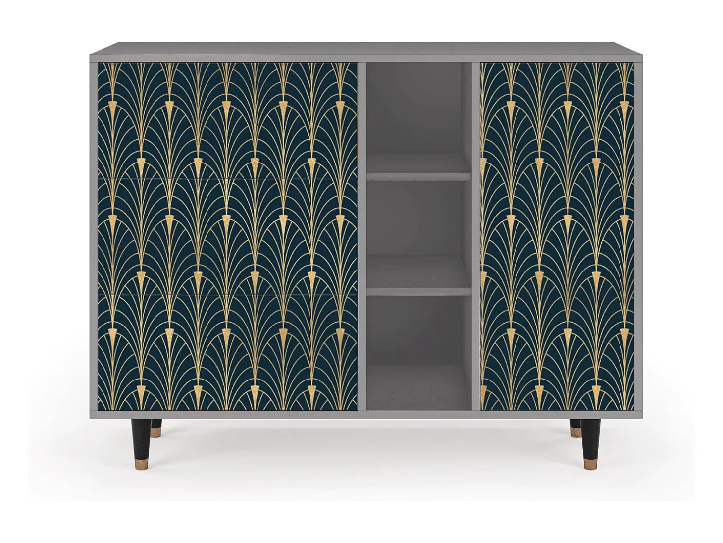 Aparador - 125x98x48 cm - BS2 - Flower of the Nile, Gris