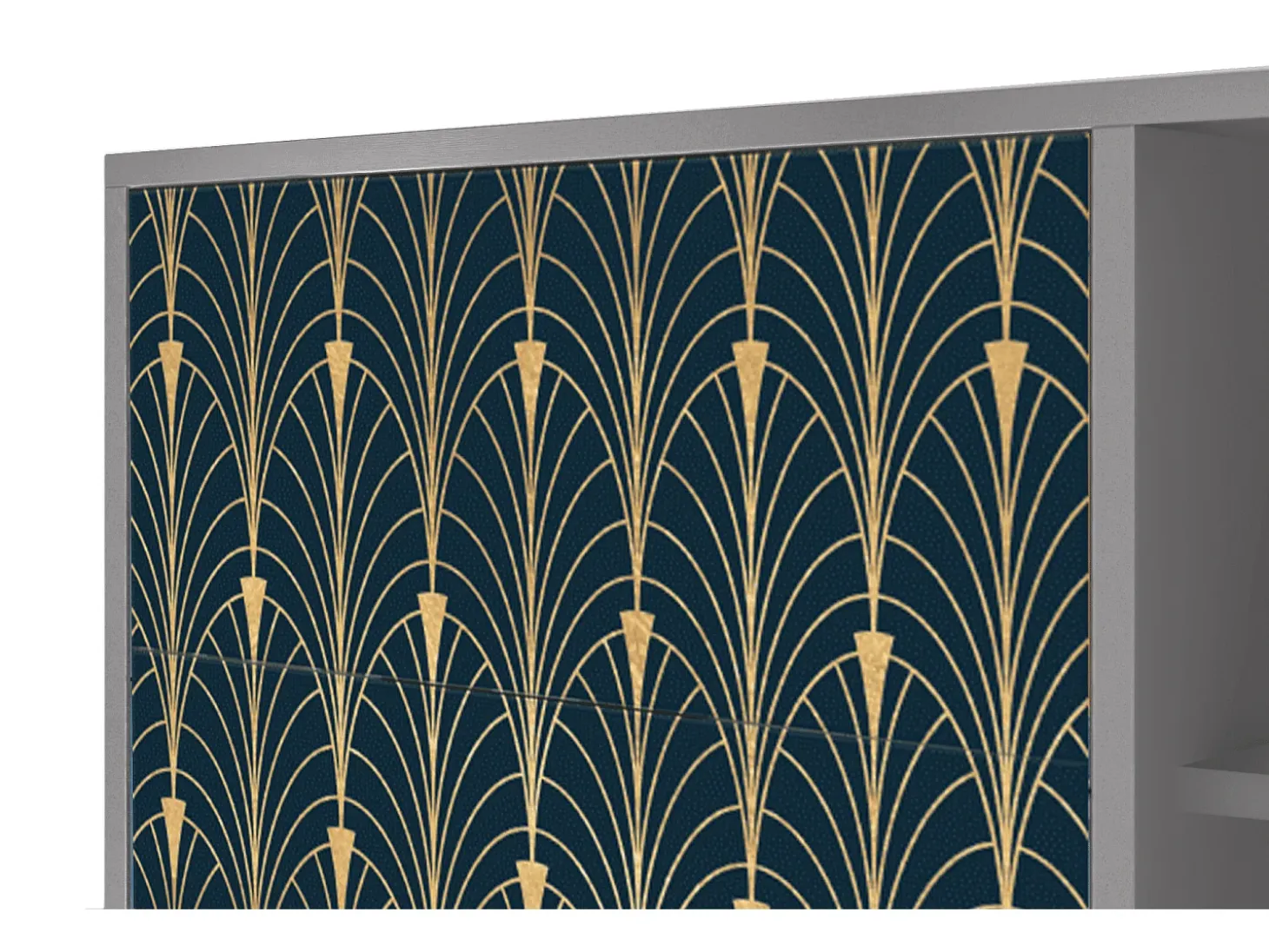 Aparador - 125x98x48 cm - BS2 - Flower of the Nile, Gris