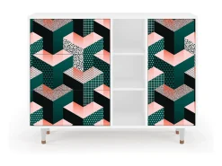 Aparador - 125x98x48 cm - BS2 - Geometric Madness, Blanco