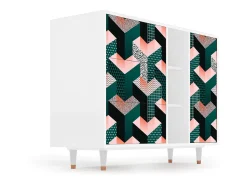 Aparador - 125x98x48 cm - BS2 - Geometric Madness, Blanco