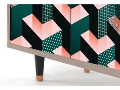 Aparador - 94x96x48 cm - BS3 - Geometric Madness, Latte