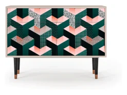 Aparador - 115x85x48 cm - BS4 - Geometric Madness, Latte