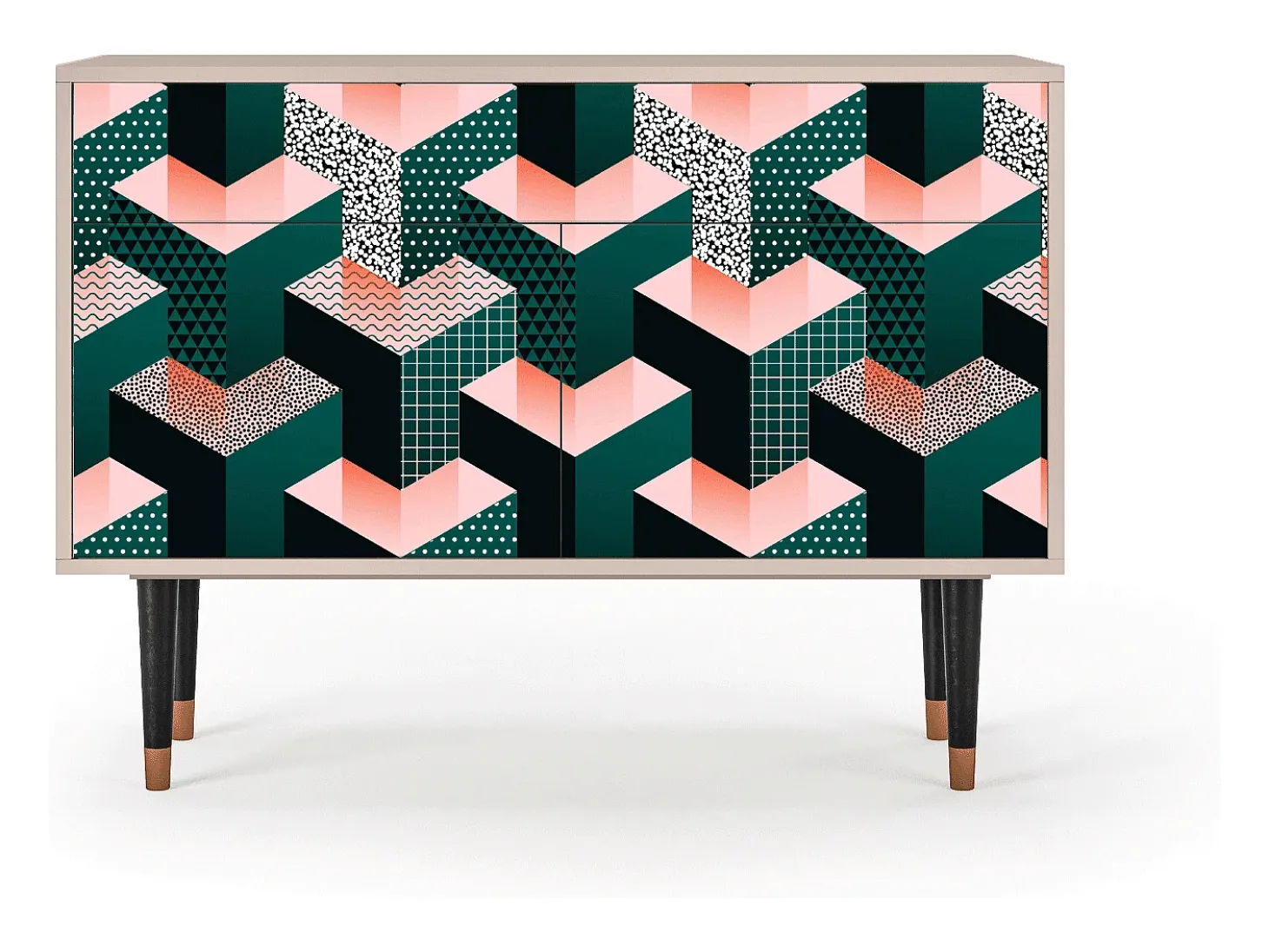 Aparador - 115x85x48 cm - BS4 - Geometric Madness, Latte