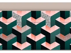 Aparador - 115x85x48 cm - BS4 - Geometric Madness, Latte