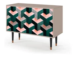 Aparador - 115x85x48 cm - BS4 - Geometric Madness, Latte