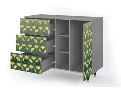 Aparador - 125x98x48 cm - BS2 - Gingko leaves, Gris