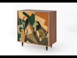 Aparador - 94x96x48 cm - BS3 - Glass and Checkerboard, Nogal