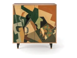 Aparador - 94x96x48 cm - BS3 - Glass and Checkerboard, Nogal