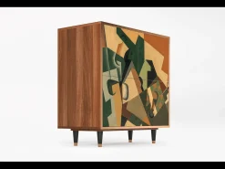 Aparador - 94x96x48 cm - BS3 - Glass and Checkerboard, Nogal